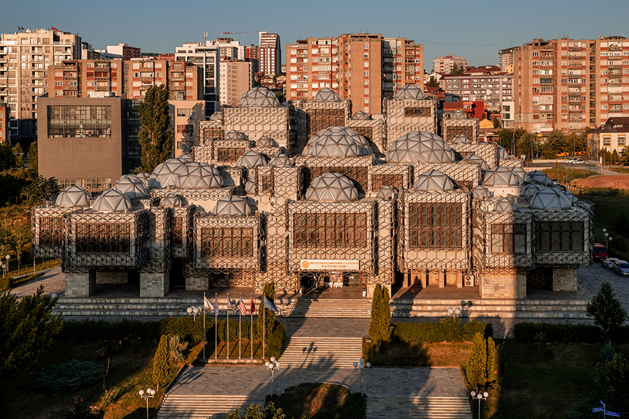 National Library of Kosovo. Manifesta 14 Prishtina.